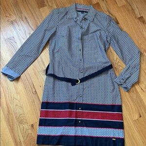 Tommy Hilfiger Navy/Red/White Dress W/ Belt NWOT